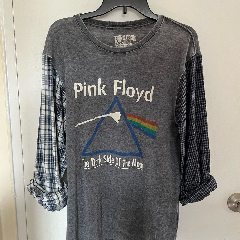 Vintage Flannel Reworked Pink Floyd Band Tee